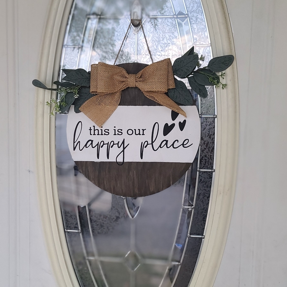 Happy Place Welcome Sign